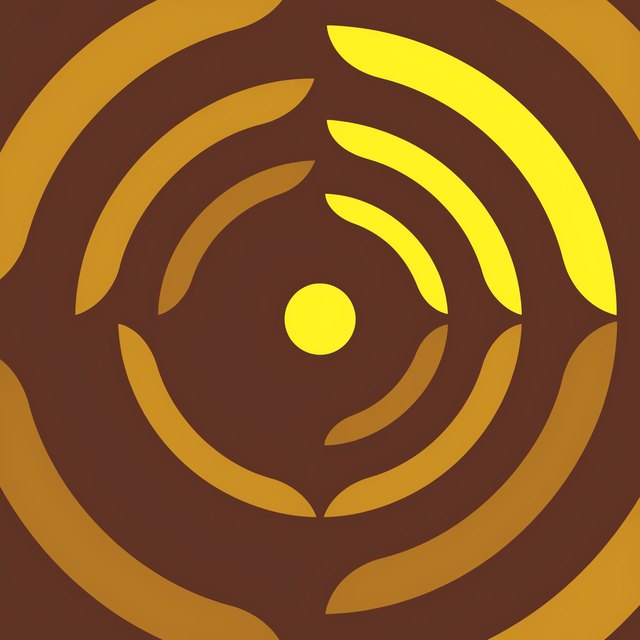 Abstract concentric shapes create a swirling optical illusion, representing devotional content on Sukh Radio.