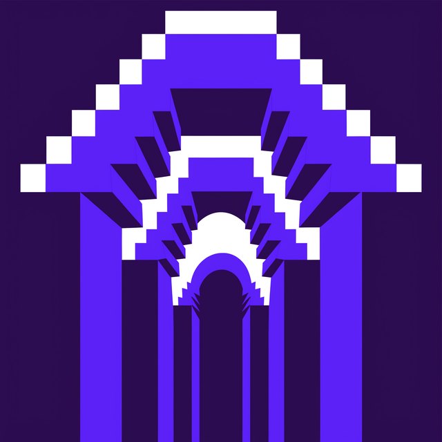 A digital illustration of an archway represents the Marathi language programming on Sukh Radio.